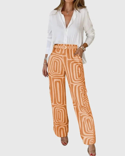 Stylish Pants + Free Blouse & Belt