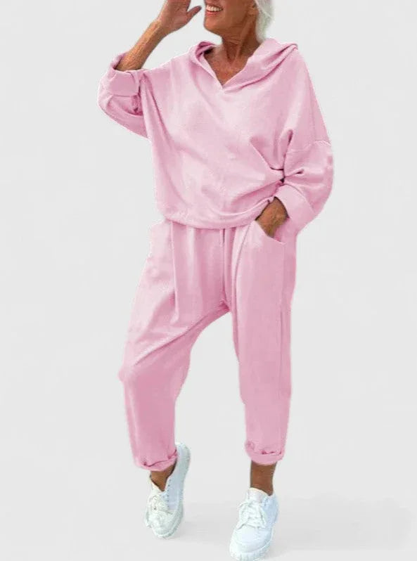 Comfortable Hooded Sweatshirt Set